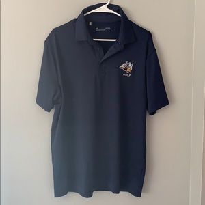 Under armor dark blue golf polo large